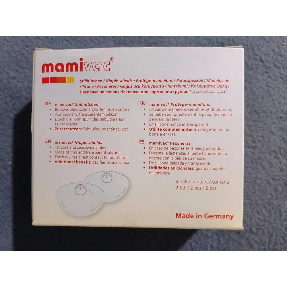 Mamivac Cherry Shaped Nipple Shields Protectors Thin Silicone Size S Made in